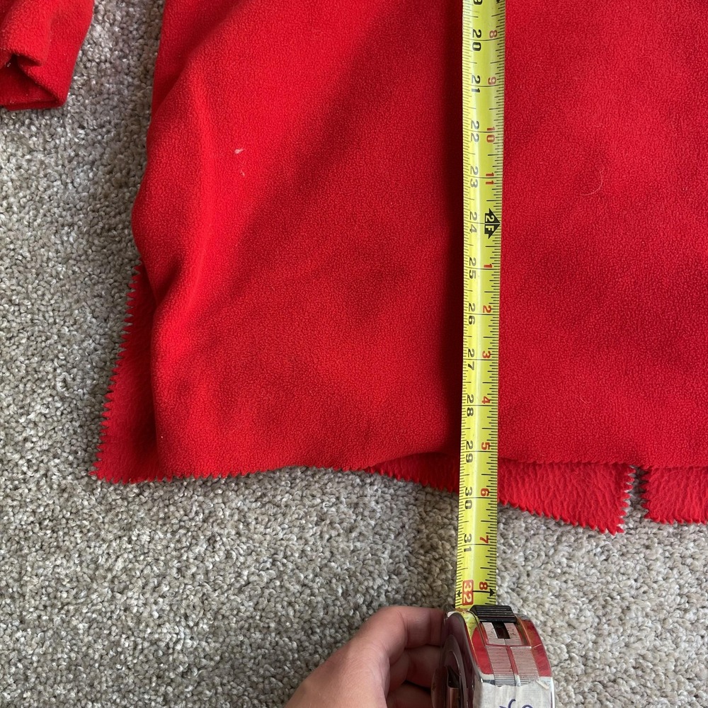 Vintage Disney Winnie The Pooh Tunic Womens XL Red Fleece Button Up Shirt Top - Picture 5 of 9